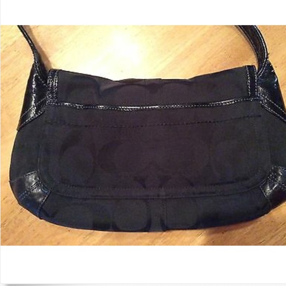 COACH Logo C Black Leather BAG hangtag Authentic - Picture 4 of 9